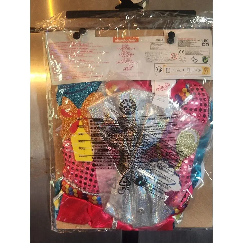 JoJo Siwa Child Costume Small 4-6 Disguise Dress Hair Bow Halloween Girls